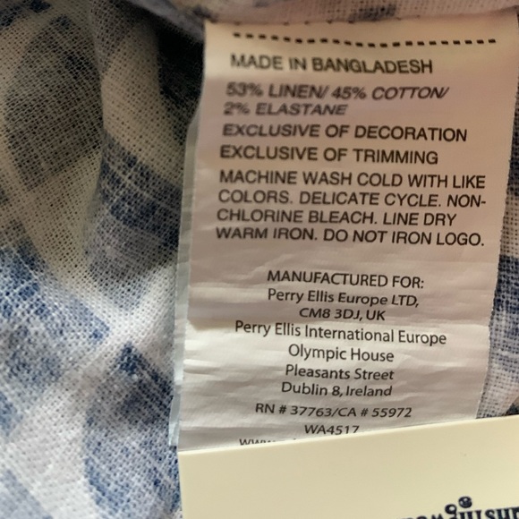 Original Penguin Printed Men’s Short Sleeve Button Down Linen Shirt🐧🏝️☀️ - Picture 8 of 11